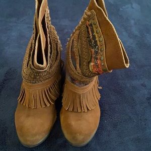 fringe booties